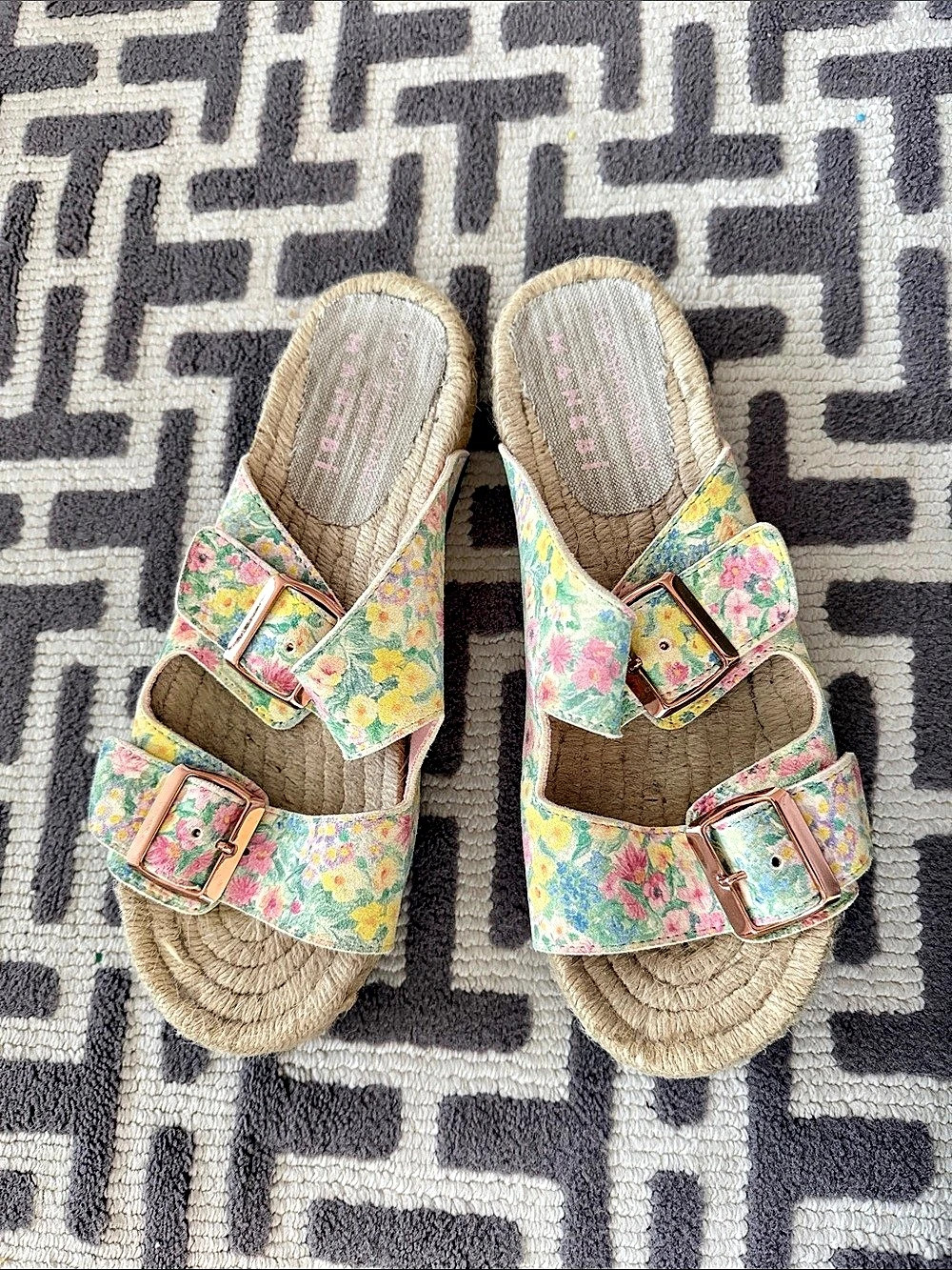 LoveShackFancy Floral Espadrille Sandals US 7